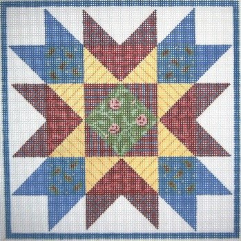 SR1612M-Small Country French Star Quilt by Susan Roberts