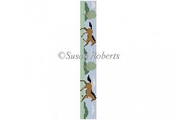 SR2257 HORSES KEY FOB with hardware by Susan Roberts