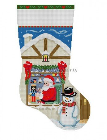 SANTA WORKSHOP NUTCRACKER STOCKING by Susan Roberts  STITCH GUIDE  SR3213