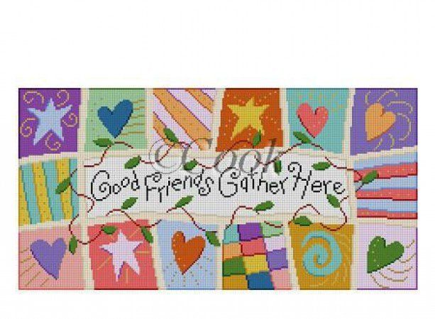 GOOD FRIENDS GATHER SRC1156 by Susan Roberts STITCH GUIDE