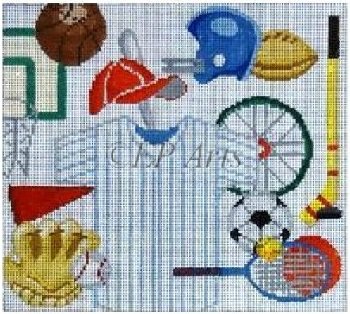 SREP0279Tf-SPORTS EQUIPMENT TEFILLIN BAG or PICTURE by Susan Roberts 