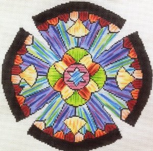 SREP1175Y-STAINED GLASS YARMULKE by Susan Roberts