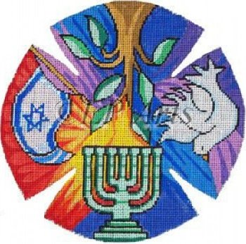SREP1177-SHALOM YARMULKE by Susan Roberts