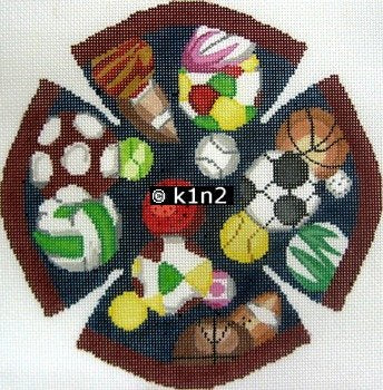 SREP1178Y-SPORTS BALLS YARMULKE by Susan Roberts