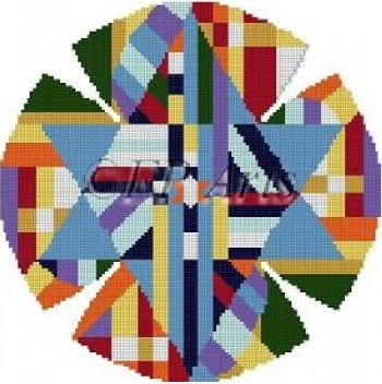SREP1179-FRAGMENTED STAR YARMULKE by Susan Roberts