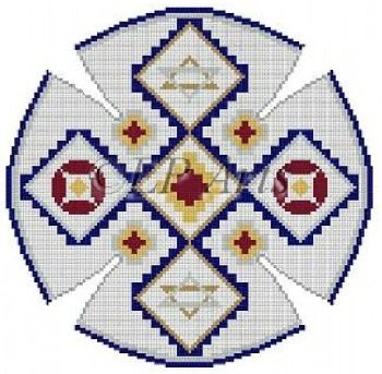 SREP1180Y-MOUNT CARMEL YARMULKE by Susan Roberts