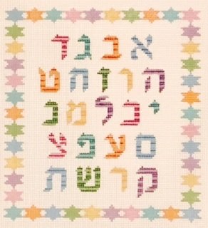 SREP0889 HEBREW ALPHABET STAR BORDER by Susan Roberts