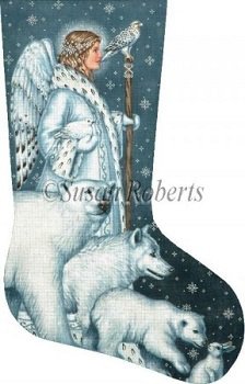 SRTTAXS368 ARCTIC ANGEL STOCKING by LIZ for Susan Roberts