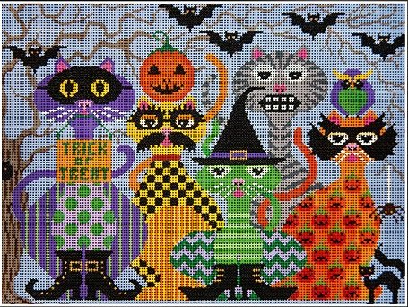 SCAREDY CATS BY JP NEEDLEPOINT - JPH351