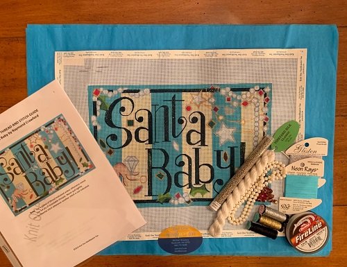 SANTA BABY CANVAS THREADS & STITCH GUIDE by Ray Crawford