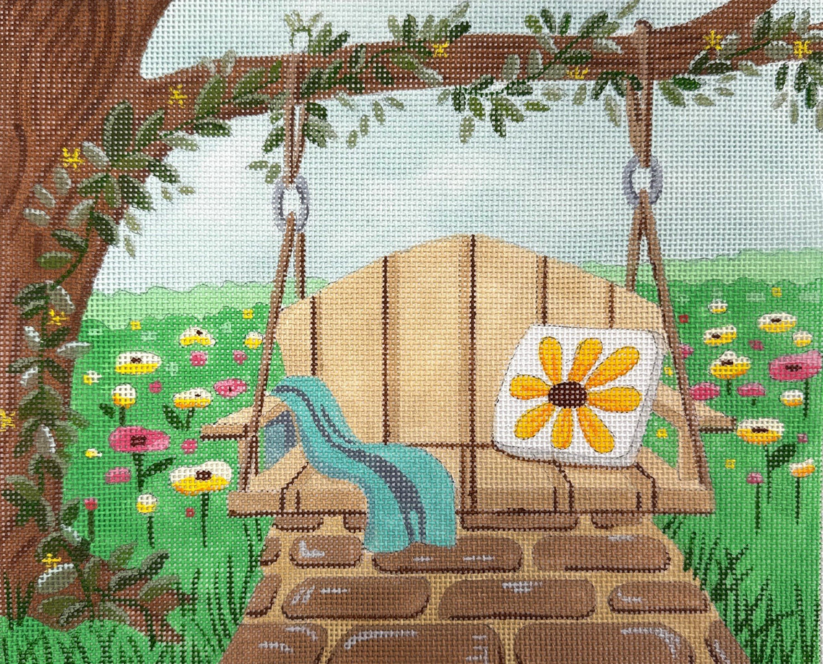 AP4869 SUMMER PORCH SWING BROWN by Alice Peterson