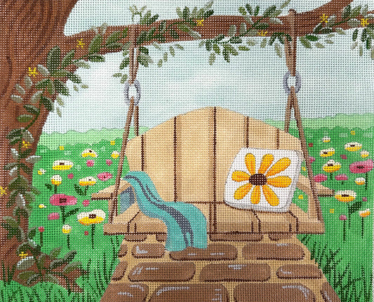 AP4869 SUMMER PORCH SWING BROWN by Alice Peterson