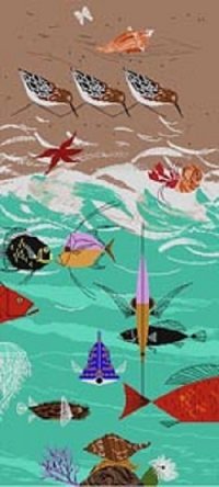 TRGCH303 BEACH BIRDS and FISH by Charley Harper