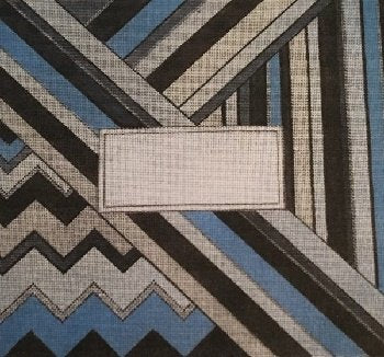 STJJ114T-BLUE BROWN STRIPES ZIG ZAG TALLIS by Studio 2 Ltd