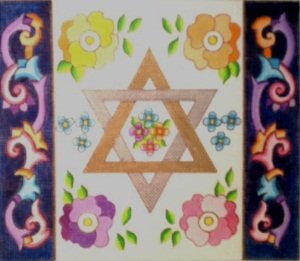 STJJ17T-FLOWER GARDEN TALLIS BAG or ATORAH by Studio 2 Ltd