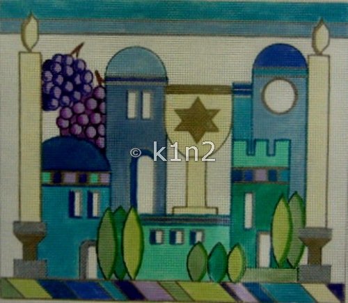STJJ40-CANDLELIGHT CHALLAH COVER by Studio 2 Ltd