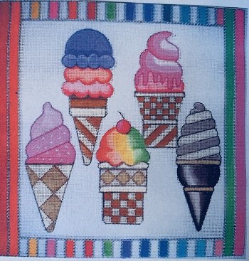 PASTEL ICE CREAM CONES by Studio 2 Ltd STITCH GUIDE STKID52Bsg