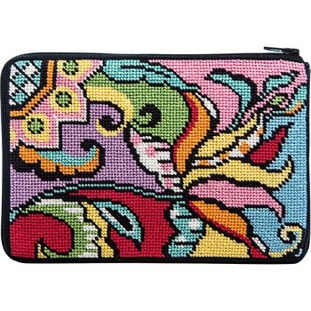 APSZ614 MODERN TULIP NEEDLEPOINT PURSE STITCH 'N ZIP KIT by Alice Peterson