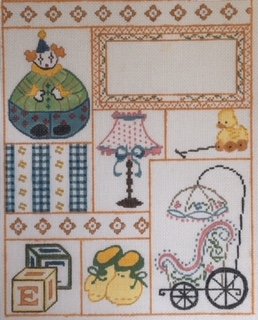 TCTS532 CLOWN AND CARRIAGE Baby Birth Announcement by TS Designs for The Collection