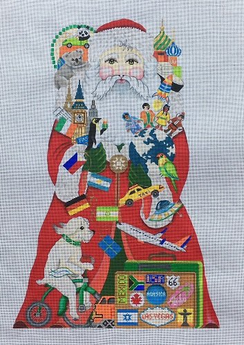 WORLD TRAVELER SANTA by Amanda Lawford STITCH GUIDE ONLY AL7071sg