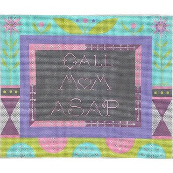 ZE579 Call MOM ASAP Turquoise Black by Karen Hennessey for Zecca