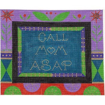 ZE580 CALL MOM ASAP Purple and Black by Karen Hennessey for Zecca